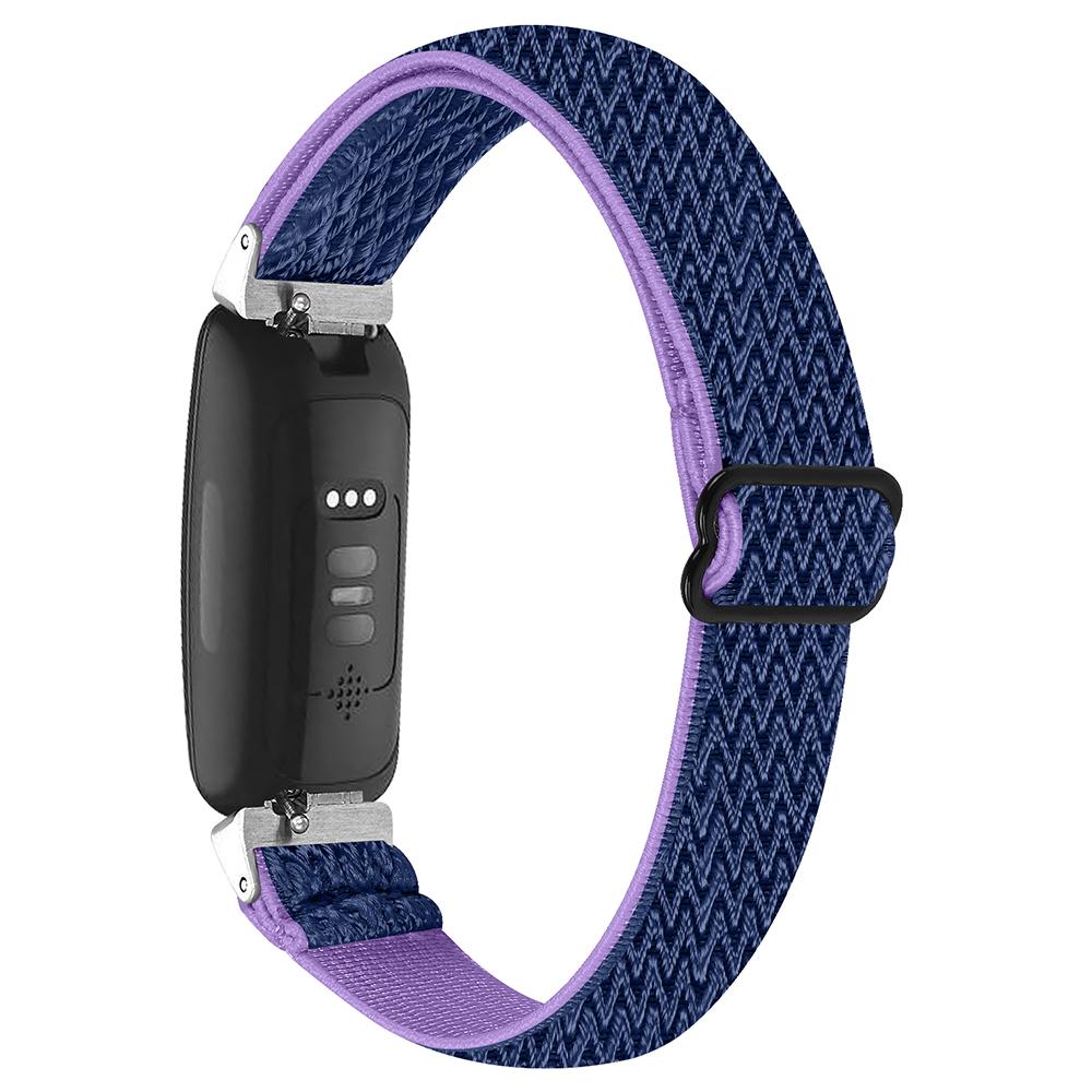 For Fitbit Inspire 3 Wave Shape Woven Nylon Smart Watch Band Replacement Wrist Strap