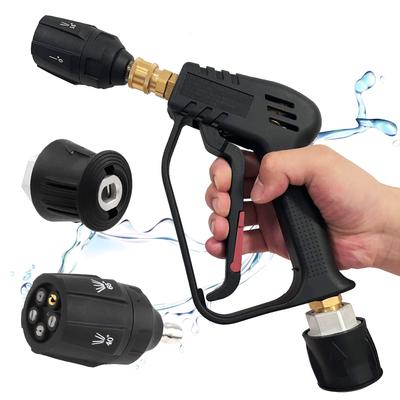 Akitsuba High-Pressure Washer Short Gun, Compatible with Karcher K2, K3, K4, K5, K6, K7, JTK, Brass, M22-14mm. Suitable for Karcher K-series (K2, K3,