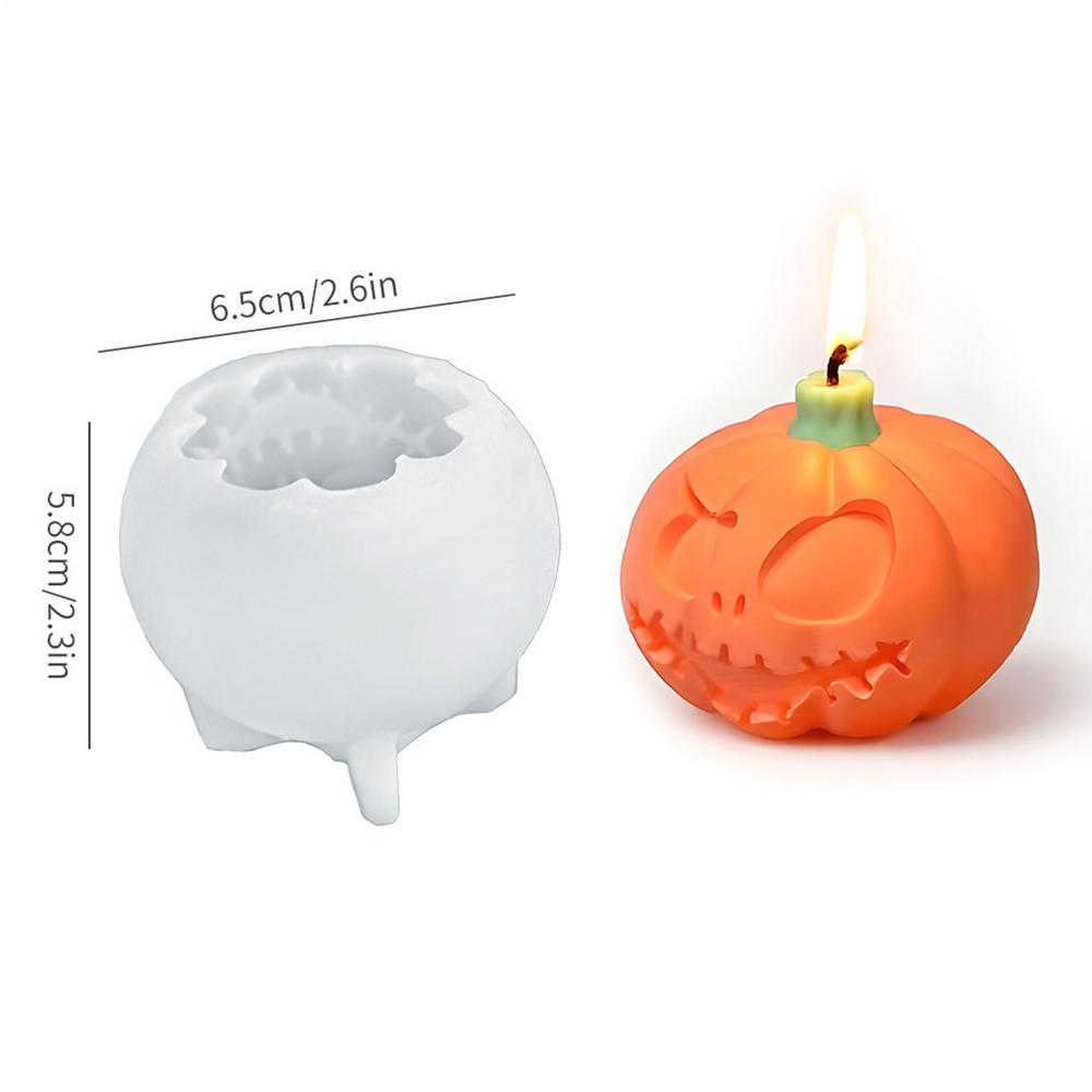 

Halloween Funny Pumpkin Mold Decoration Silicone Mold Pumpkin Aromatherapy Candle Gypsum Resin Mold Spooky Craft Mold