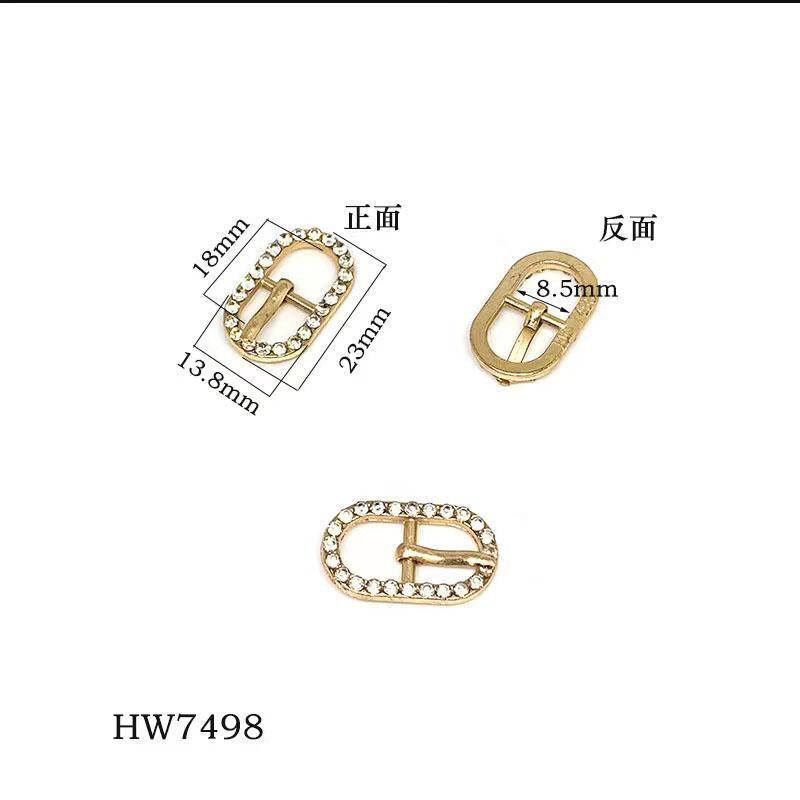 New Multi Size Gold and Silver Double Color Metal Zinc Alloy Water Diamond Rectangular Buckle Luggage Adjustable Buckle with Sun