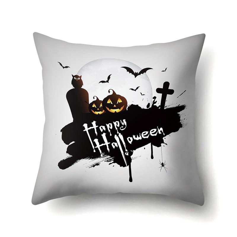 

Halloween Polyester Pillow Cover Waist Pillow Pumpkin Sofa Cushion Cover Office Home Living Room Pillow Cover Premium Pillow core not included