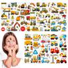 10 Blätter/Set Cartoon Engineering Fahrzeug Bagger LKW Temporäre Tattoo Aufkleber für Kinder Jungen Geburtstag Party Geschenke