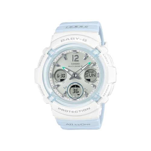 

Casio Baby-G Love Sea and the Earth ICERC Japan Collaboration Model Radio-Controlled Solar Watch BGA-2800K-7AJR Women s White x Light Blue