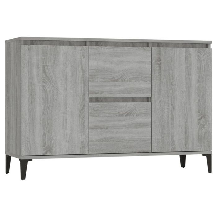 Low Sideboard - VIDAXL - Sonoma - 2 Doors - 2 Drawers - Engineered Wood - Grey