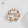 Damen Perlenbrosche Korsage Schmuck Exquisite Kleiderdekoration Blätter Broschen Anstecknadeln Modeaccessoire Kleider Ornament