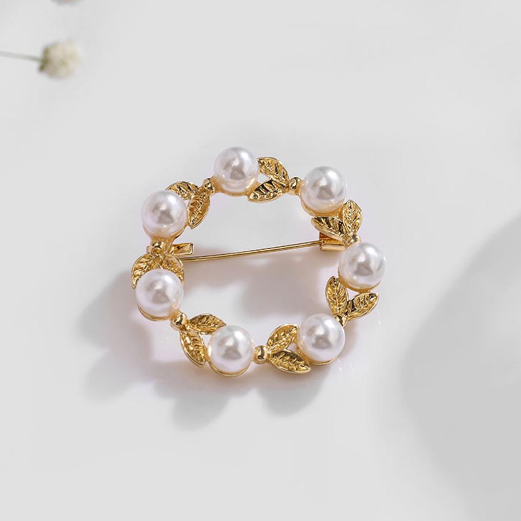 Damen Perlenbrosche Korsage Schmuck Exquisite Kleiderdekoration Blätter Broschen Anstecknadeln Modeaccessoire Kleider Ornament