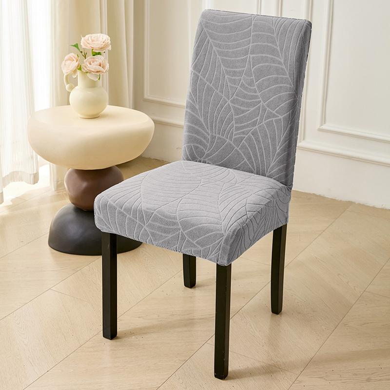 Jacquard Uni Stuhlbezug Schmutzabweisender Sitzbezug für Hochzeit Esszimmer Restaurant Büro Bankett Weicher Langlebiger Stuhlbezug