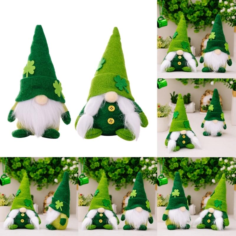 Patrick Day Gnome Decorations Handmade Gnome Ornament, Handmade Gnome Gift for Kid Adult Patrick Day Festival