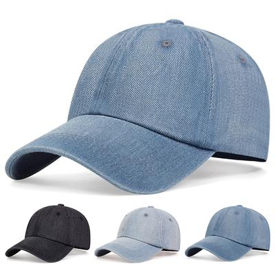 Unisex Cowboy Baseball Cap Frühling und Herbst Casual Sanpback Hut für Männer Frauen Outdoor Sport Denim Hip Hop Caps Sonnenhüte