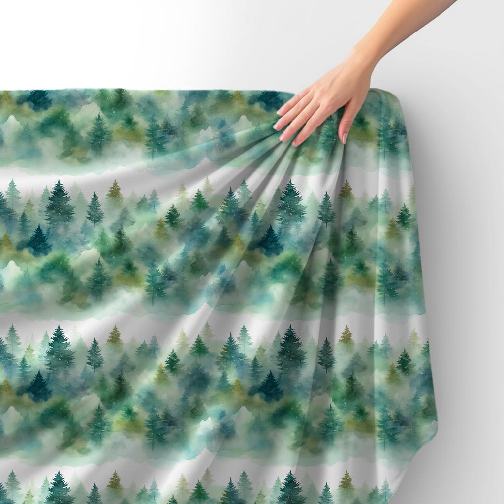 Royal Samt Stoff Polyester Zum Nähen - Motiv Landschaft - Rdx2049