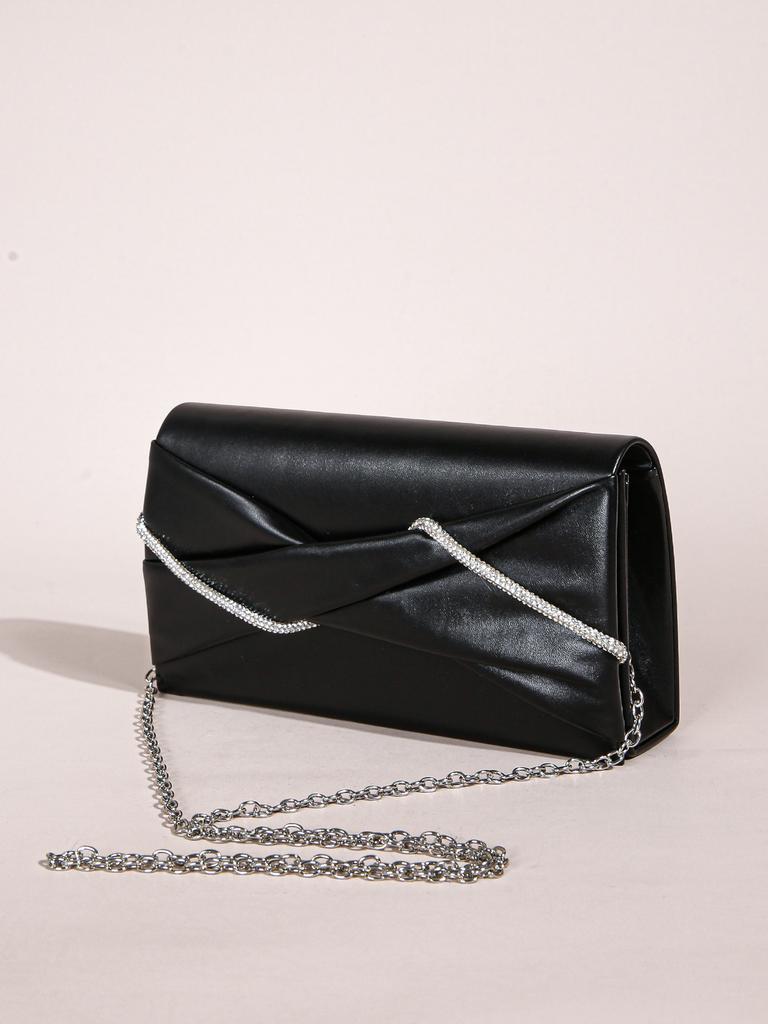 Hand Clutch Bag, Evening Clutch Bag For Women, Sparkling Crystal Rope Ruched Handbags, Glitter Envelope Purse For Party Girl,Wom