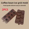 Coffee Bean Silicone Ice Grid Mold Creative Frozen Ice Block Household Ice Box Food grade Refrigerator Ice Maker
