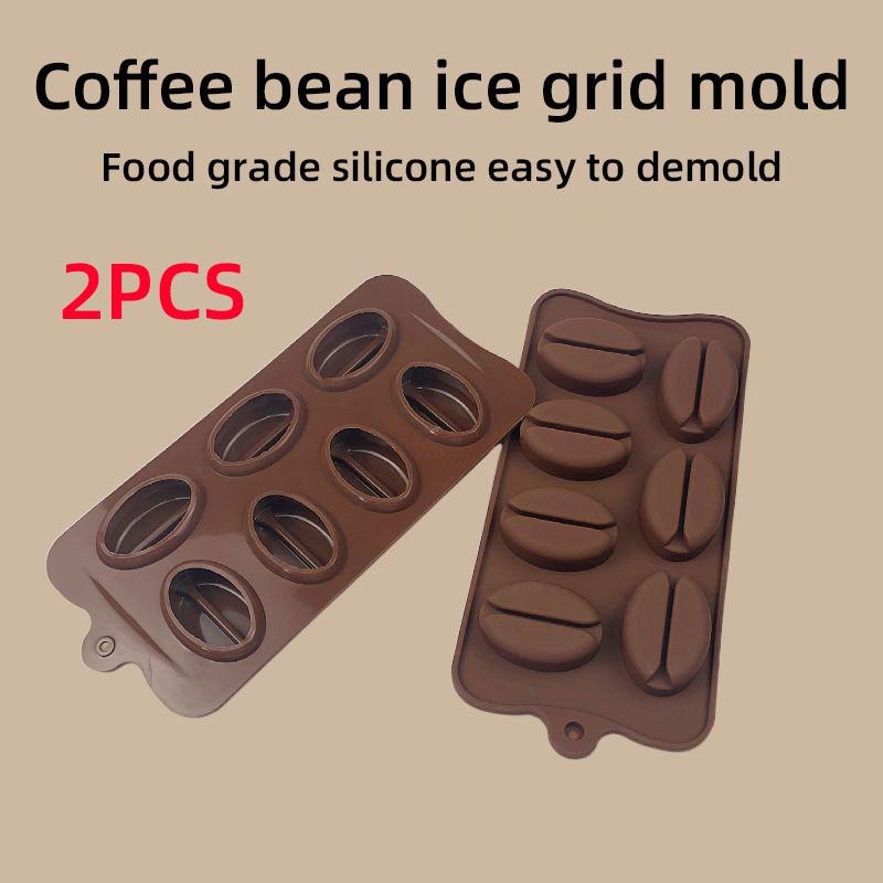 Coffee Bean Silicone Ice Grid Mold Creative Frozen Ice Block Household Ice Box Food grade Refrigerator Ice Maker