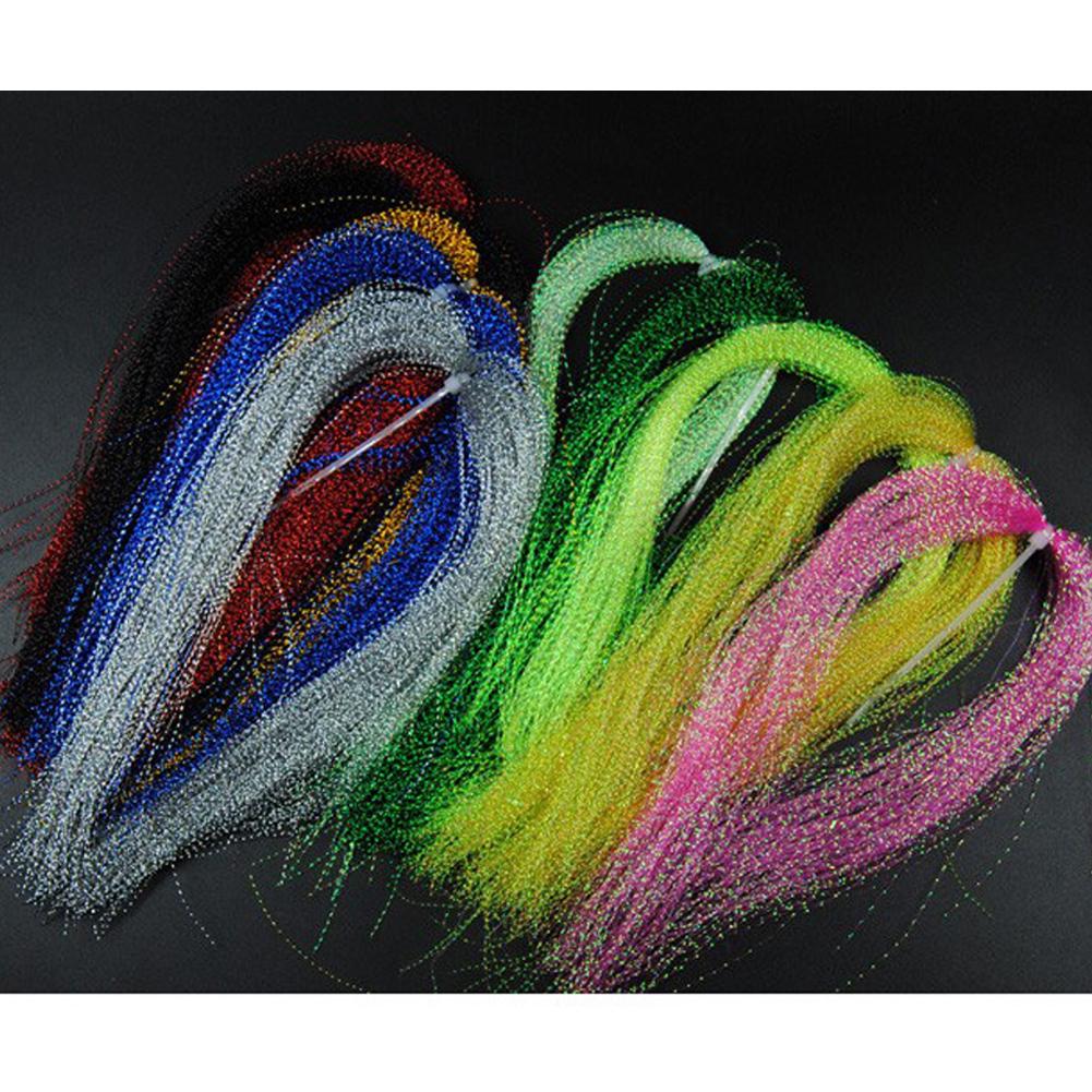 Artificial Bait Twisted Flashabou Tinsel Fly Fishing Tying Crystal Flash For Jig Hook Shinning Fishing Lure Making
