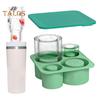 Silikonowa forma do kostek lodu do kubka 20-40 oz, konstrukcja pustego cylindra, forma do lodu z pokrywką, bez BPA, wielokrotnego użytku, do robienia kostek lodu do kubka H2.0