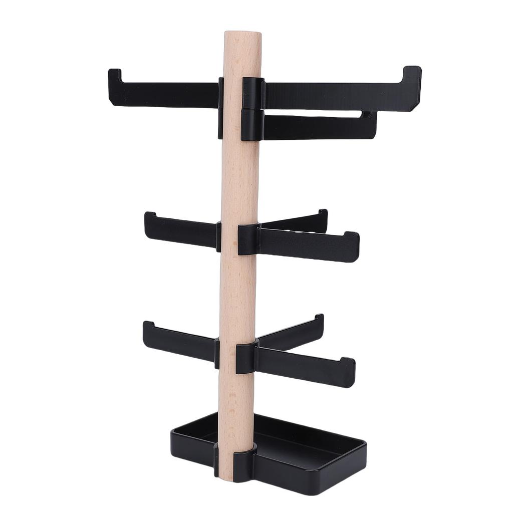 Scaffale portaoggetti per attrezzatura da ciclismo in legno da scrivania Espositore per casco da ciclismo occhiali Organizer verticale per la casa del soggiorno
