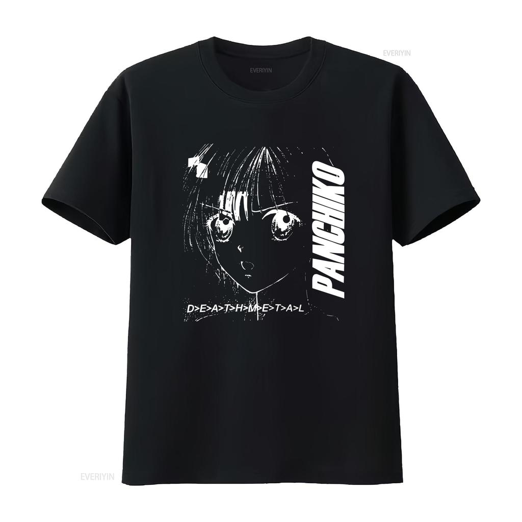 New Panchiko Death Metal Album Reprint Black T Shirt Stylish and Edgy Design for Fans vintage Washed Unisex Slightly Casual