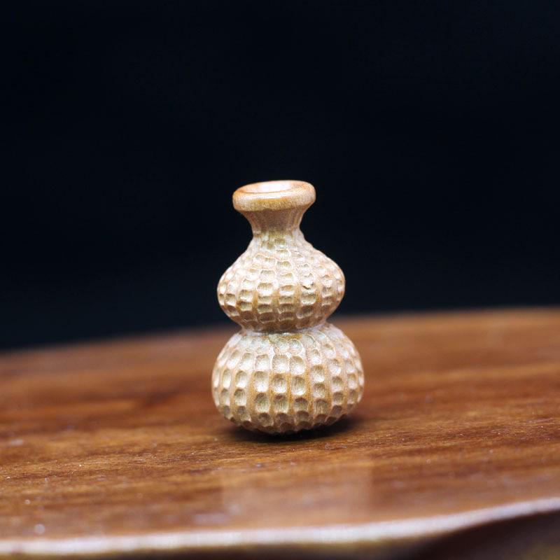 Peach Wood, Sandalwood, Boxwood & Ebony Gourd Pendant Charms for DIY Jewelry