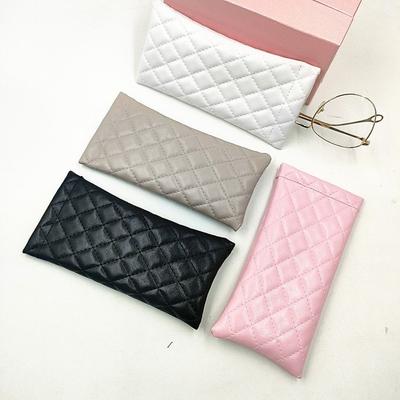 Single/Double-layer Sunglasses Storage Bag PU Leather High-end Glasses Bag Waterproof Eyeglasses Pouch
