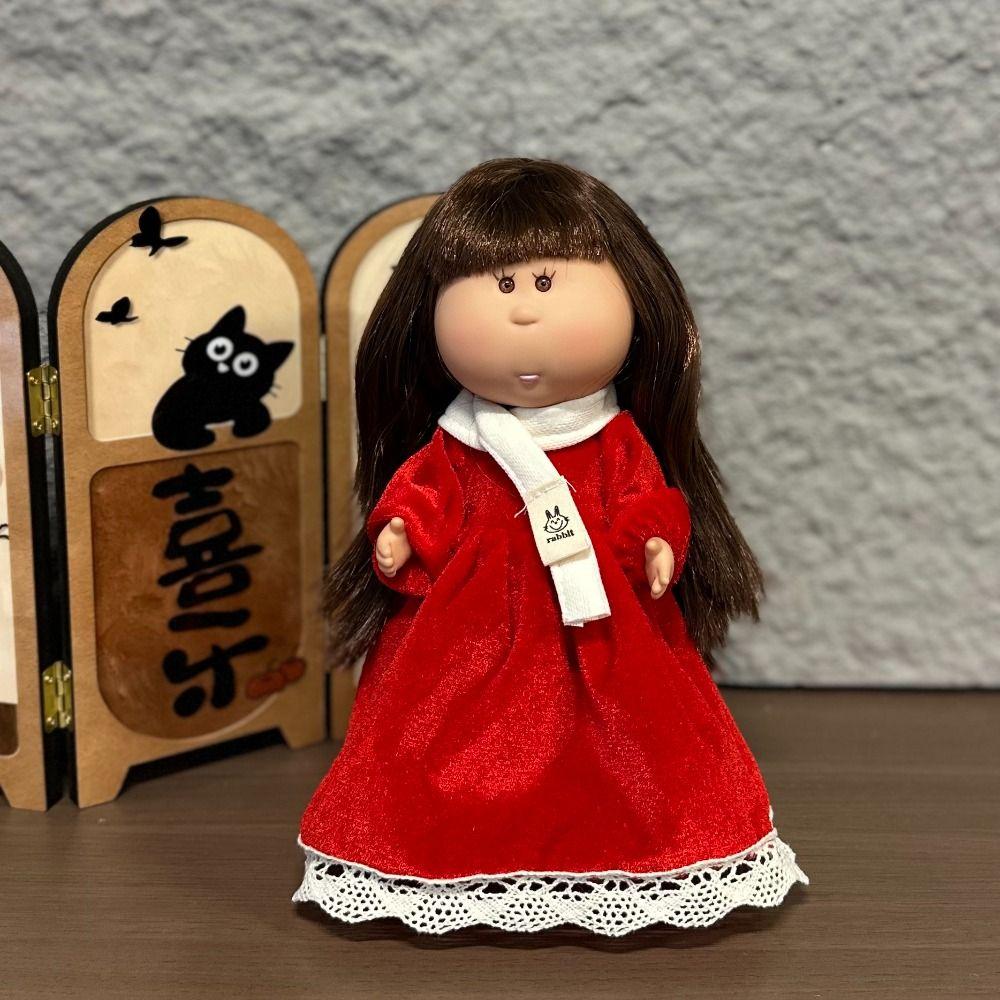 Lockige Haare Mia Kartoffelpuppen Dunkle Haut Actionfigur Körper 24cm Bohnenauge Vinylpuppe DIY Spielzeug