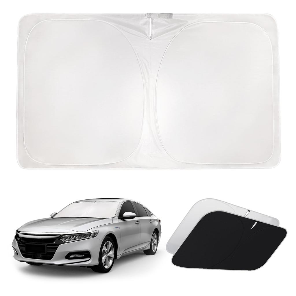 Car Front Sunshade Designed for Summer 2025 Thick Construction Light Blocking Car Front Sunshade UV Easy Shape Memory Alloy Privacy Fits of Cars On