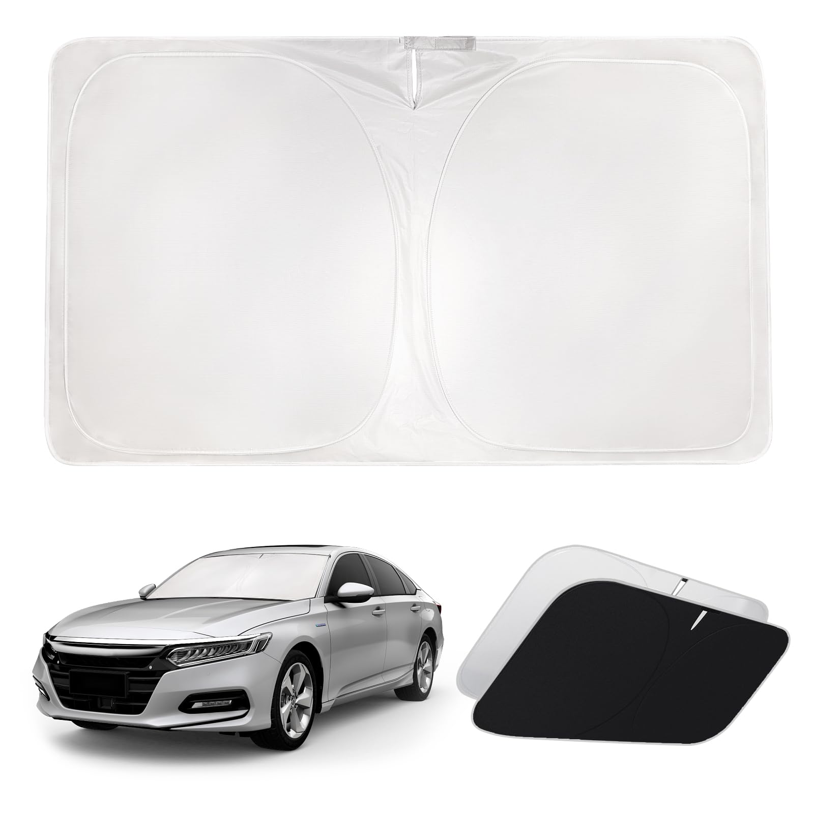 

Car Front Sunshade Designed for Summer 2025 Thick Construction Light Blocking Car Front Sunshade UV Easy Shape Memory Alloy Privacy Fits of Cars on