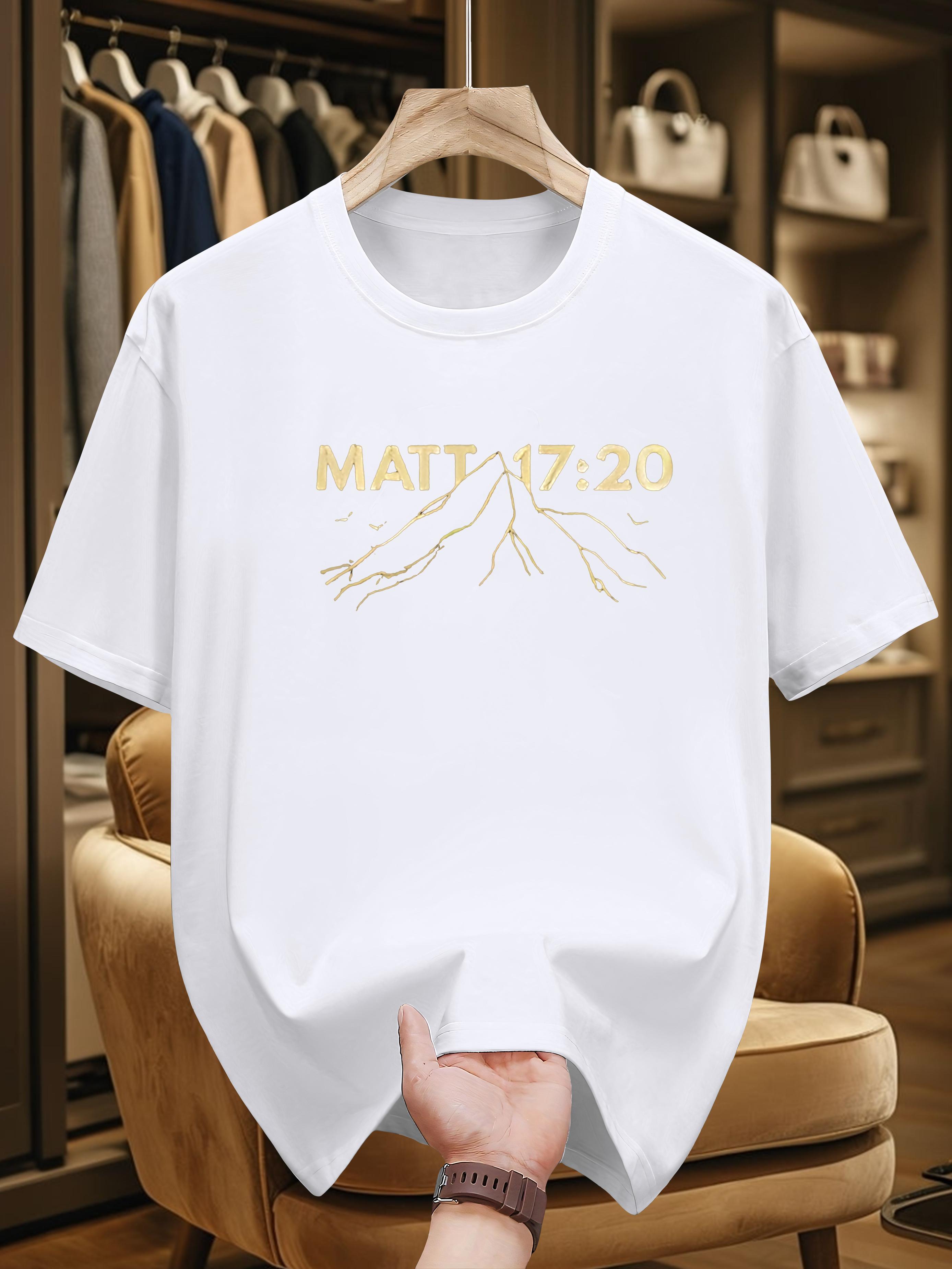 

200g 100% Cotton Print Short Sleeve T-shirt - MATT 17:20 Mountain Design XXL