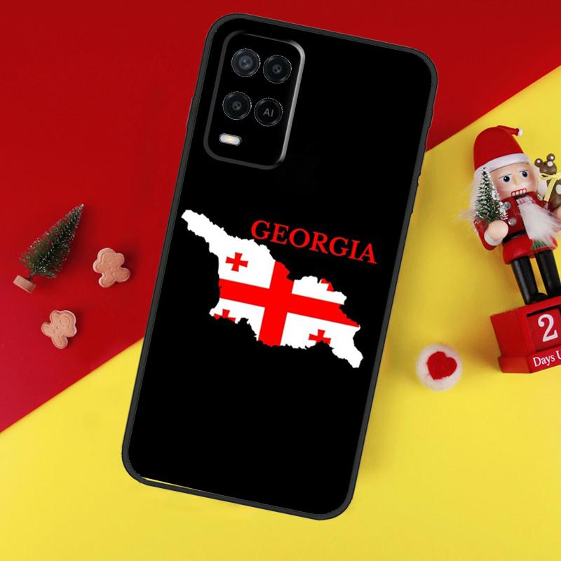 Georgia Flag For OPPO A96 A76 A16 A52 A72 A92 A98 A78 A58 A5 A9 A15 A17 A77 A53S A57S A94 A74 A54 Case