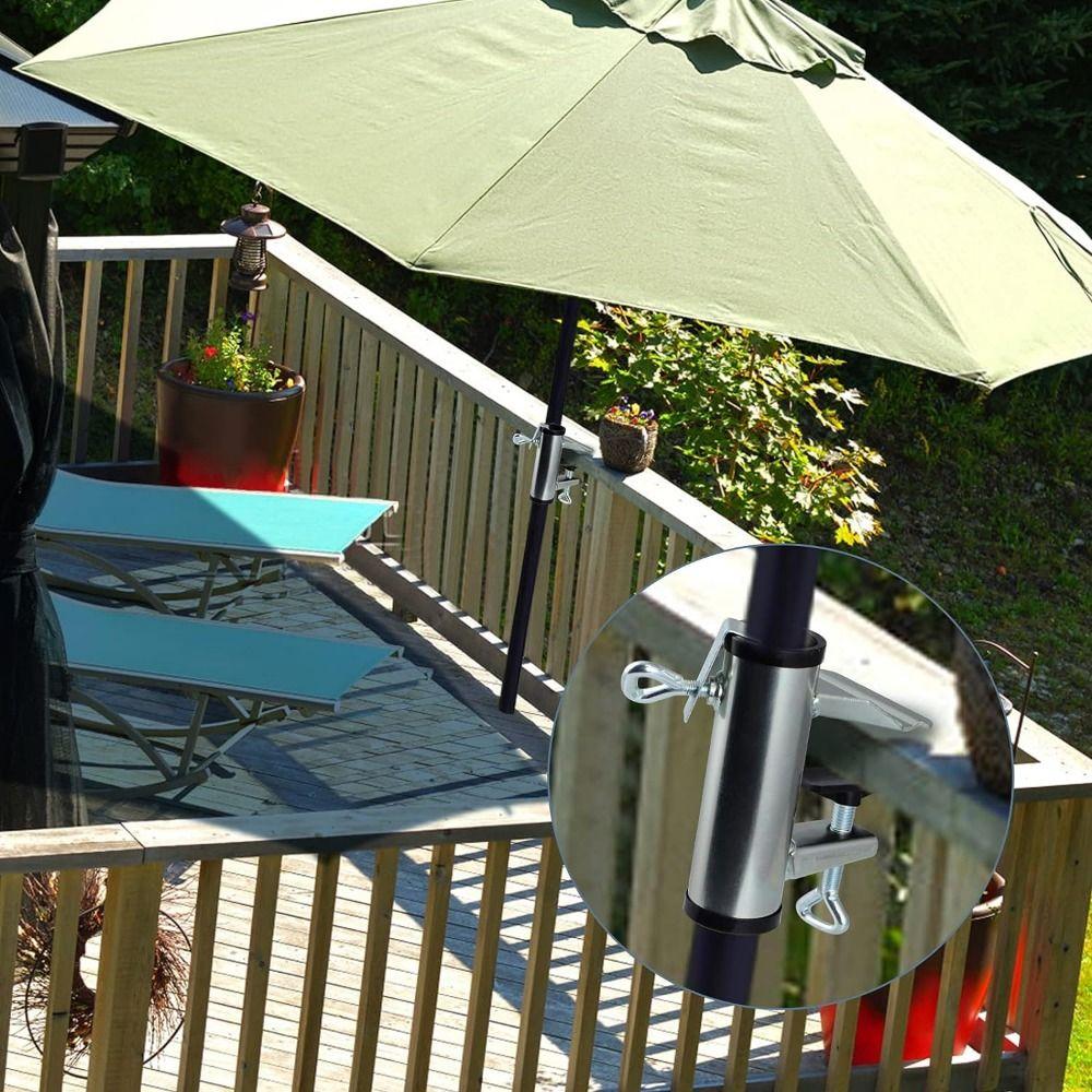 Easy To Install Parasol Clamp Adjustable Deck Umbrella Stand Versatile Umbrella Clip  Chair