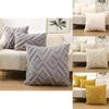 Minimalist Solid Color Cushion Case Nordic Plush Geometric Pattern Office Car Interior Decor