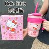 Cute Hello Kitty Stainless Steel Straw Cup For Girls Cartoon Design Portable And High-quality