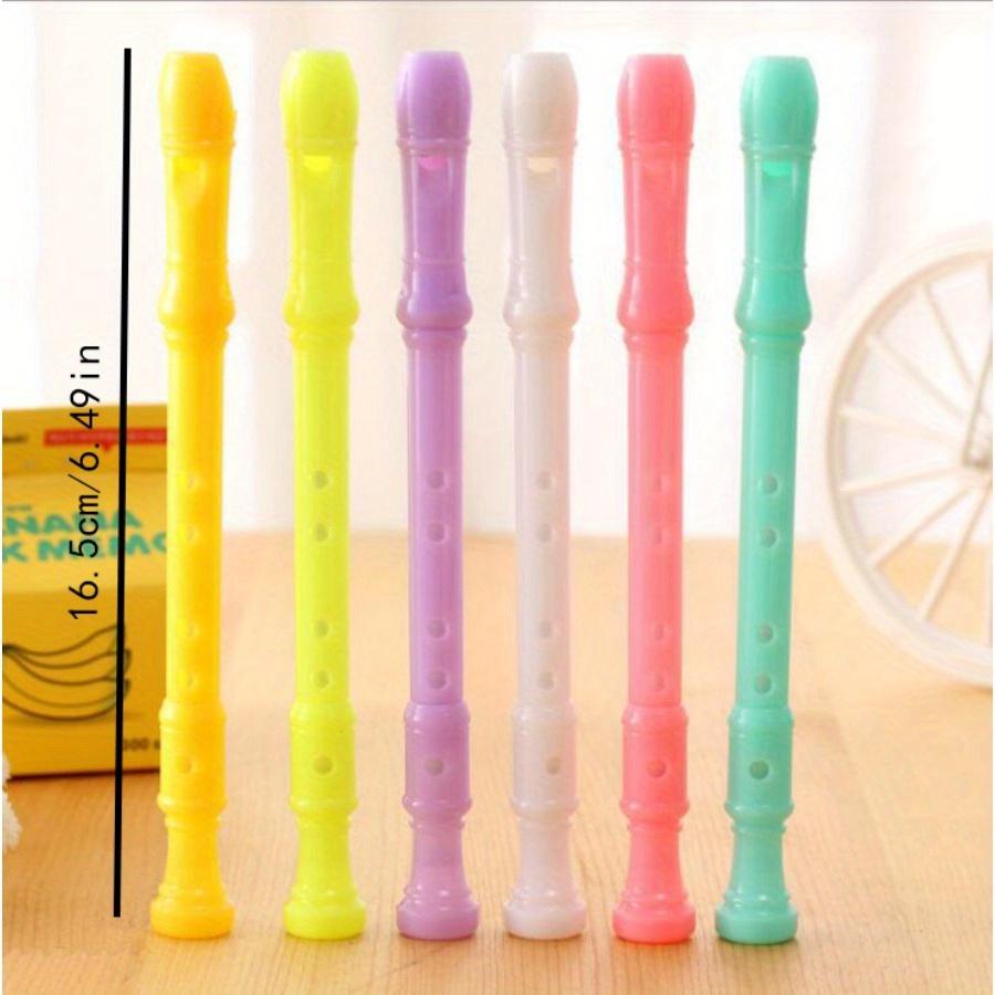 Back To School Season 10pcs 0.5mm Blowable Mini Recorder Styling Neutral Pen Fountain Pen Cartoon Creative Flute Pen Student Gift