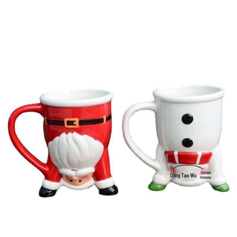 Auf Lager: Keramik Lebkuchenmann Tasse, Keramik Weihnachtsbaum Tasse, Keramik Keks Becher, Keramik Wasserbecher