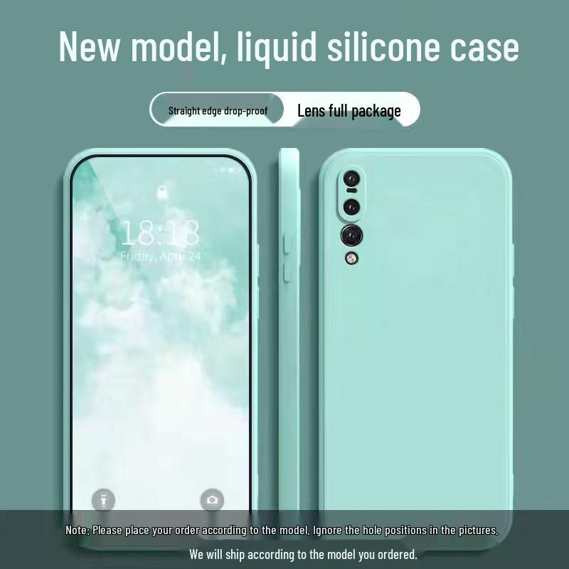 Huawei P20 Pro Simple Solid Color Liquid Wrap Soft Anti-Drop Case