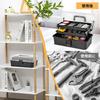 Large-capacity, 3-tier Toolbox, Multi-functional Storage Box, Semi-transparent, 180-degree Opening, with Handle, Perfect for Home or Car Use, Foldable