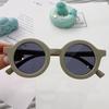Children'S Sunglasses Round Cute Matte Glasses 1-8 Years Old Baby Decorative Versatile Tide Ink Can Be Ordered
