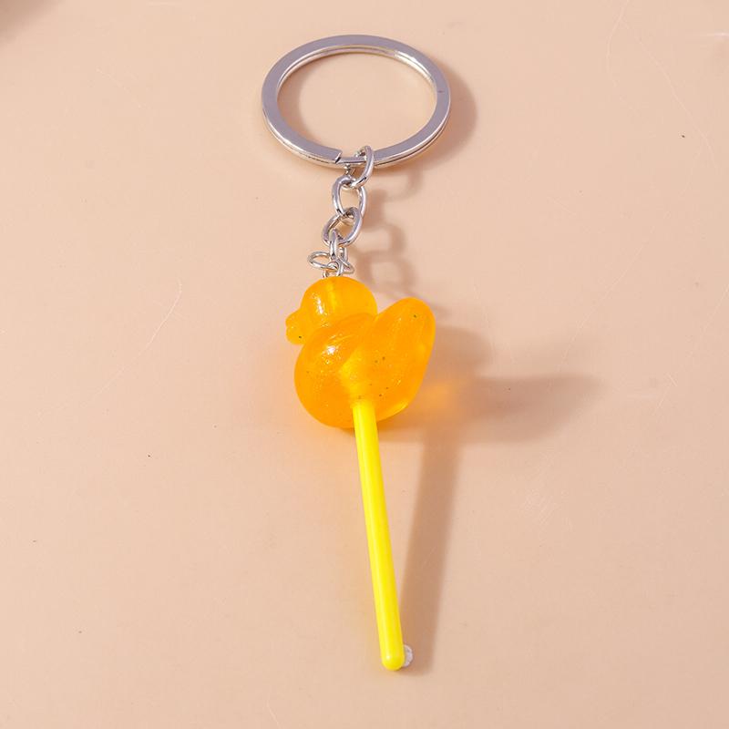 Lovely Resin Candy Lollipop Keychain Mini 3D Simulation Food Key Rings for Men Women Handbag Pendants DIY Kids Jewelry Gifts