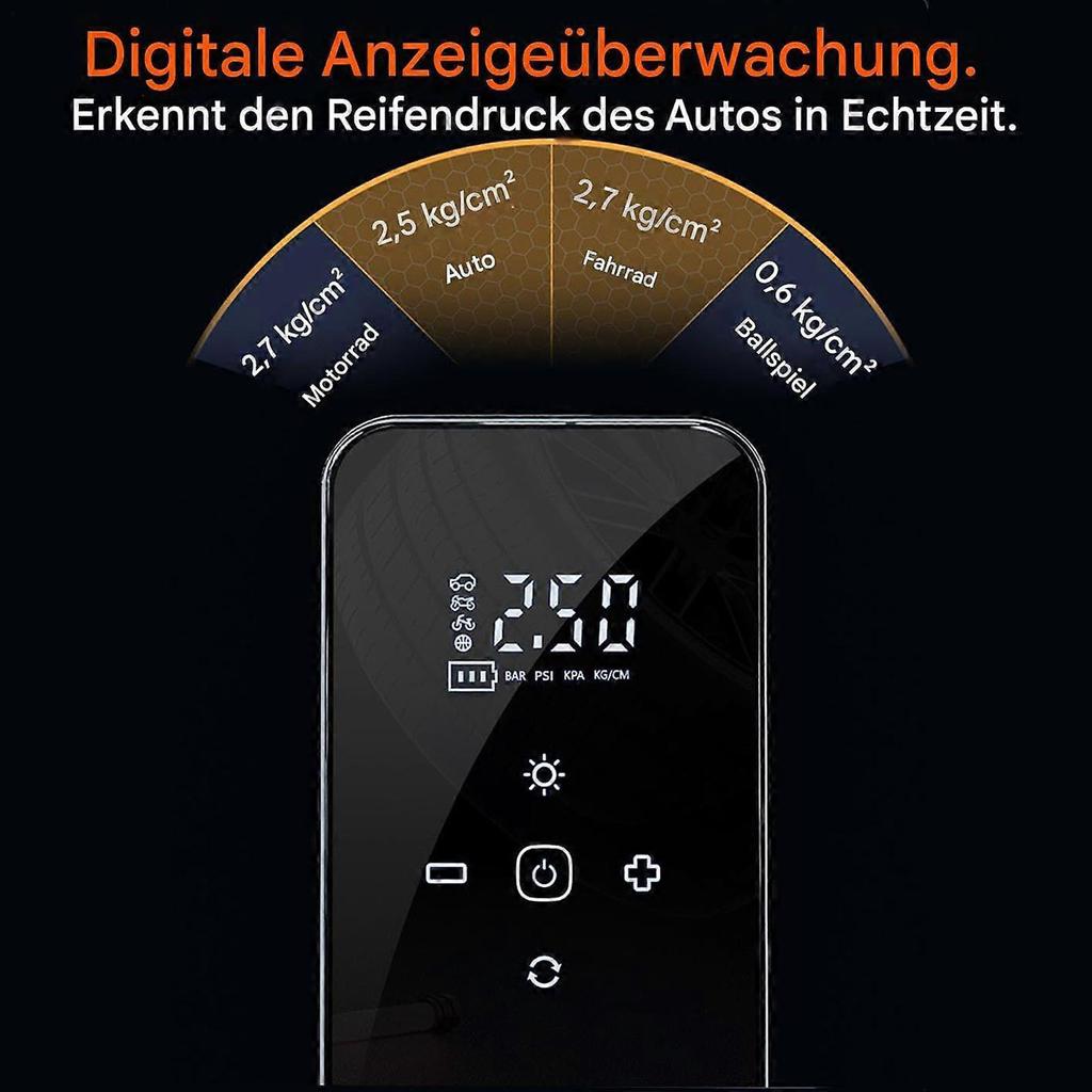 MotorX Tire Inflator Portable Compressor 2 Generation, Large Tire Inflator Speed 0 Seconds Fast Inflation , 15000mAh Battery Capacity, 65W