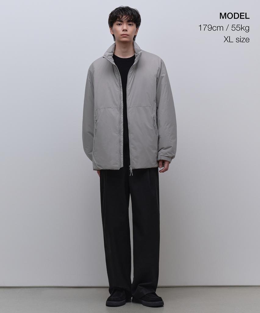 Musinsa Standard Oversized High-Neck All-Round Padded Jacket [Light Gray]