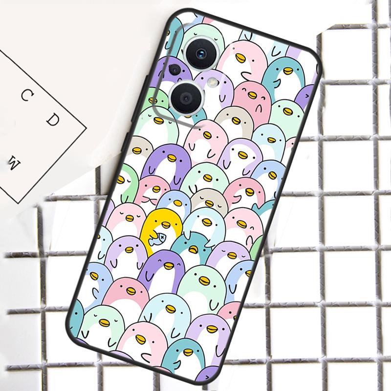 Cute Penguin For OPPO Reno 13 14 12 11 10 Pro 11F 12F 13F 14F 7 8 Lite 8T OPPO Find X5 X6 X8 X9 Pro Case