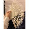 Exquisite Ancient-Style Fan for Summer, High Aesthetic Lace Fan for Girls, Foldable and Portable, Specifically for Dance, Chinese Style, Portable