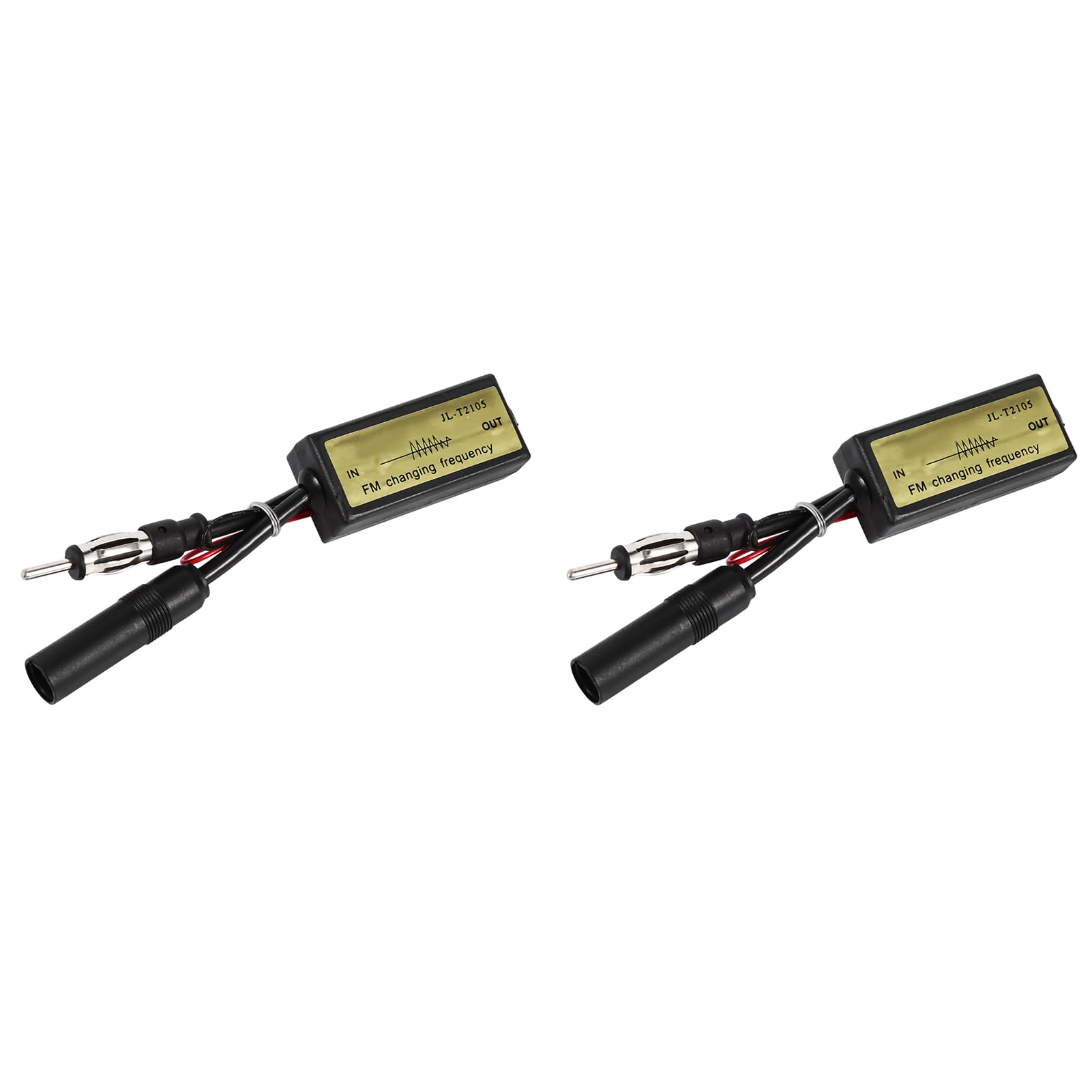 

2 Pcs Car Frequency Antenna Radio FM Band Expander Converter Frequency Changer for Japanese Car чорний