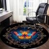 1pc Butterfly Mandala Chair Carpet for Office, Soft Flannel Throw Mat, Perfect for Office,Holiday Party Decoration Choice yy251113137