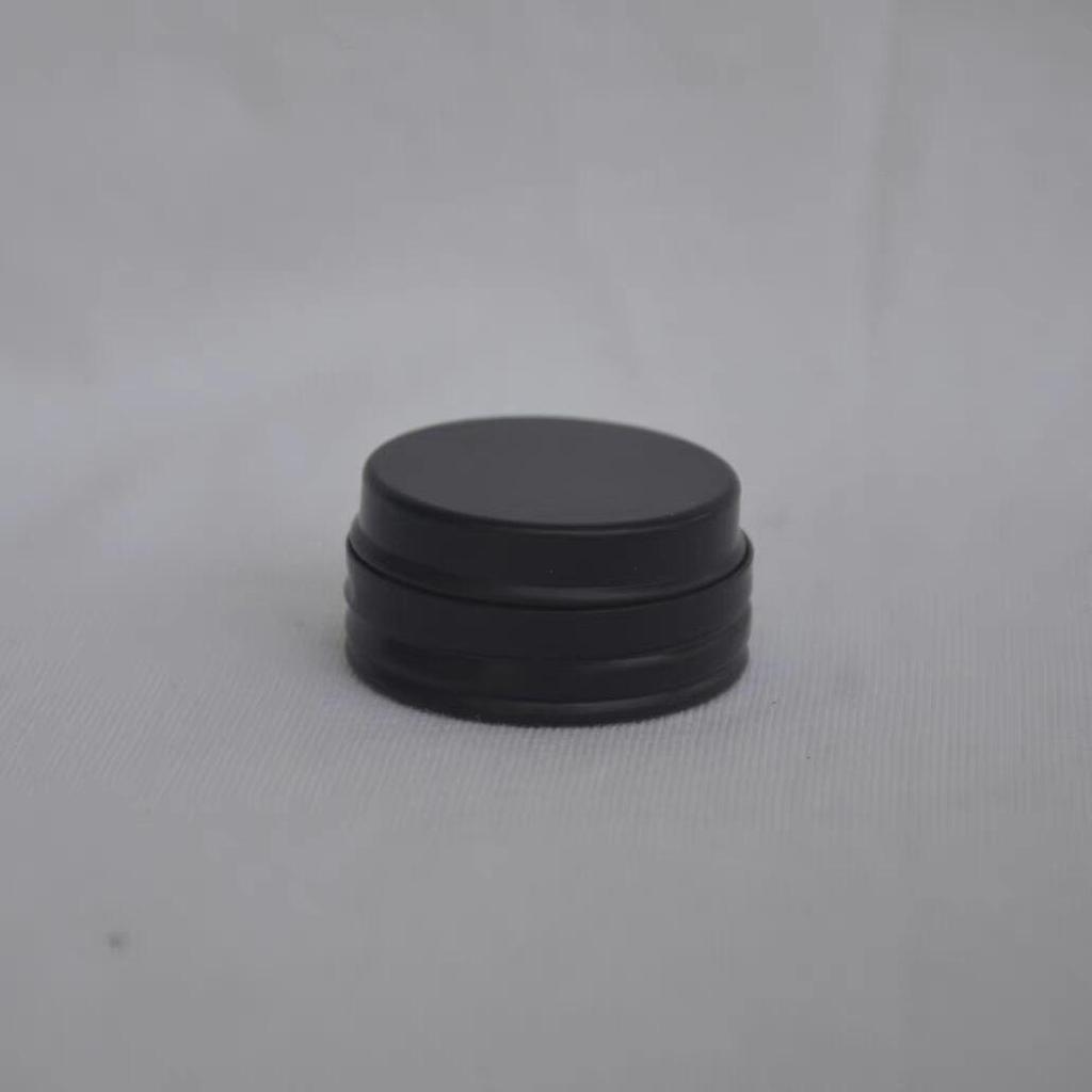 100pcs 10ml Black Aluminum jar 10g Metal Aluminum Tin Container Clear Window Black Cosmetic Containers Nail Storage Jar
