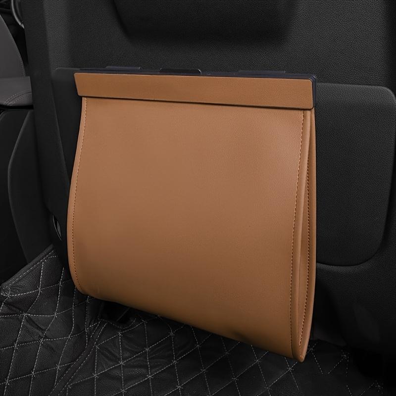 

1Pc Garbage Bag Leather Leak-proof Magnetic Adsorption Storage Bag Space Saving Storage Pocket Seat Hanging Trash Can коричневий