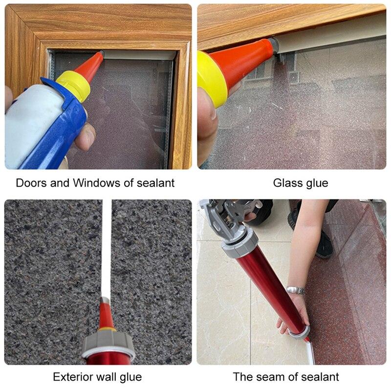 Caulking Nozzle Stainless Steel Caulk Nozzle Applicators with Bases Caulking Finisher Sealant FinishingTool For Kitchen Bathroom