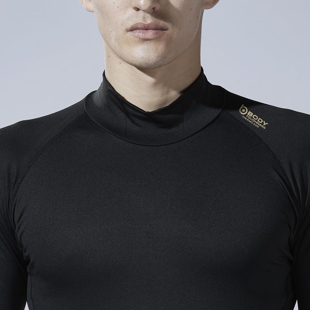 Otafuku Gloves Winter Long Sleeve High Neck Shirt Fully Quick Size L [Heat Retention, Deodorizing, Drying, Compression] JW-246 Black,