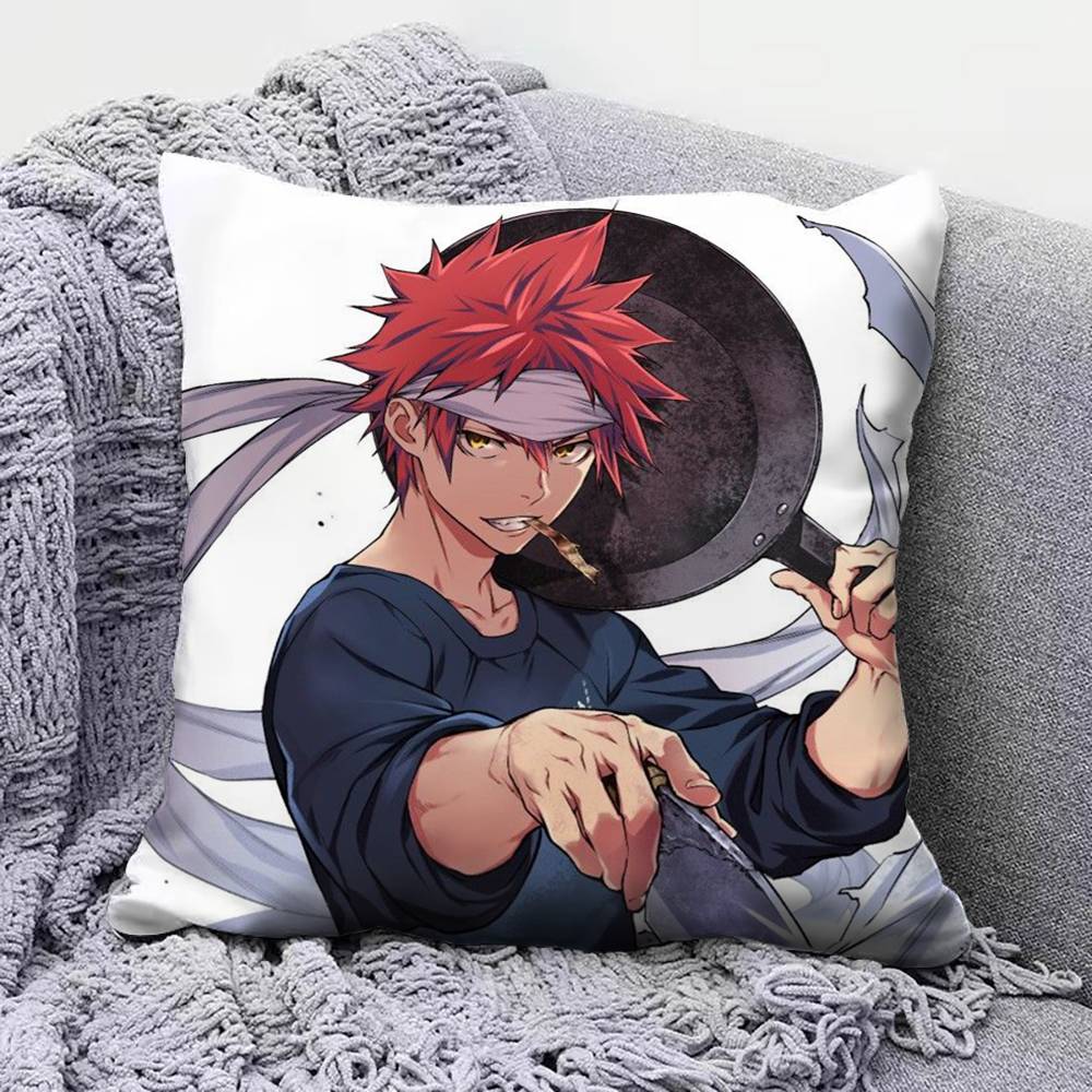 Food Wars Shokugeki no Soma Anime Home Sofa Cushion Covers and Aecorative Custom Pillow Covers