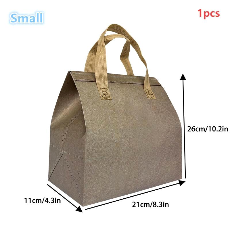 Non-Woven Insulation Bags Tote Fabric Portable For Coffee Food Cake Drinks Package Delivery Keep Warm Cold Reusable Pouch