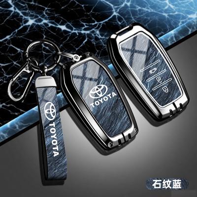 Car Key Case Cover Shell Key Holder Bag For C-HR Hilux Fortuner Land Cruiser 200 Camry Corolla Crown RAV4 2023 2024 2025